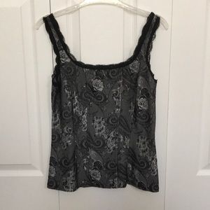 White House Black Market lace-edged camisole